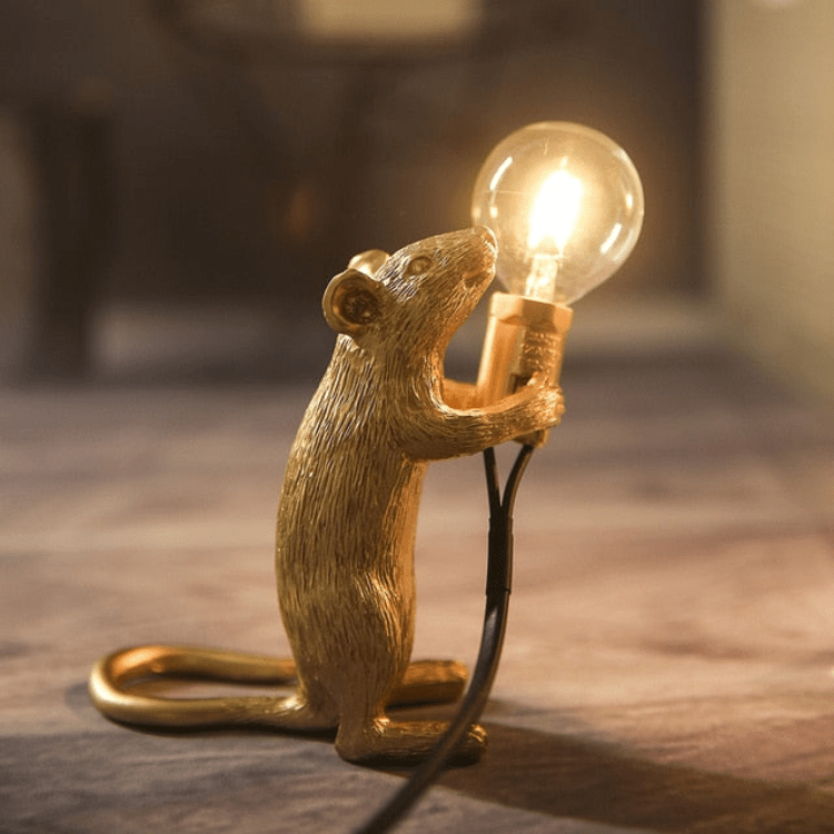 Creative Mouse Lamp with Artistic Design and LED Lighting for Playful Interiors