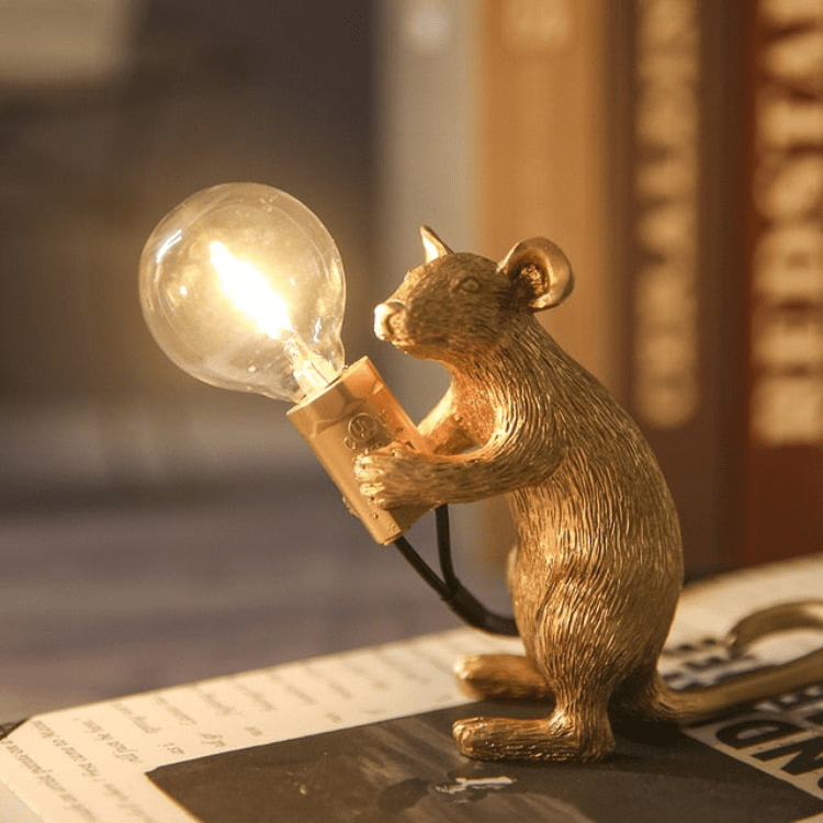 Creative Mouse Lamp with Artistic Design and LED Lighting for Playful Interiors