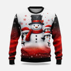 Men's Christmas Sweater Winter Landscape Print Pullover