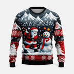Men's Christmas Sweater Winter Landscape Print Pullover
