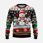 Men's Christmas Sweater Winter Landscape Print Pullover