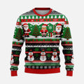 Men's Christmas Sweater Winter Landscape Print Pullover