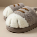 Ladies Slippers – Cat Paw Plush Design with Cushioned Sole