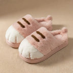 Ladies Slippers – Cat Paw Plush Design with Cushioned Sole