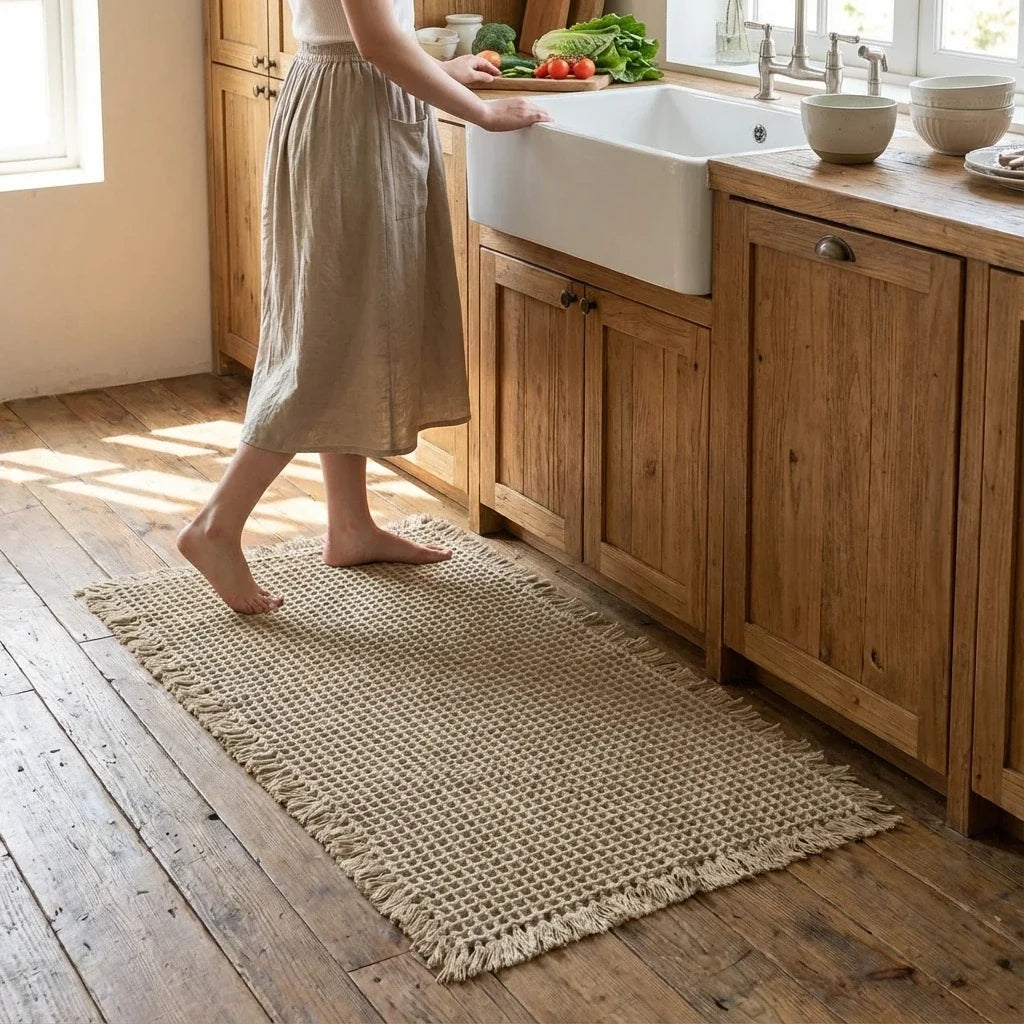 Non-Slip Bath Mat - Quick-Dry Waffle Weave