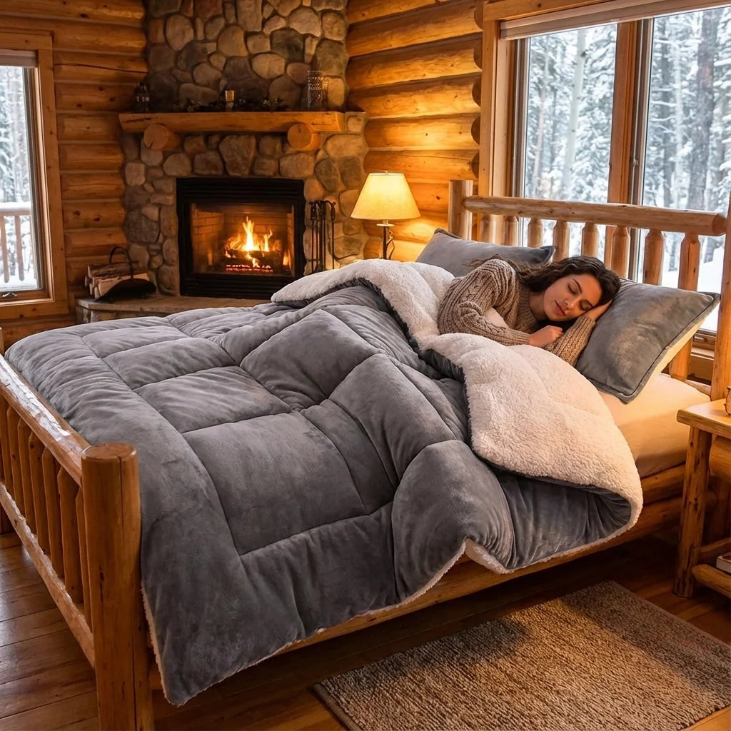 Sherpa Weighted Blanket - Fleece Winter Throw