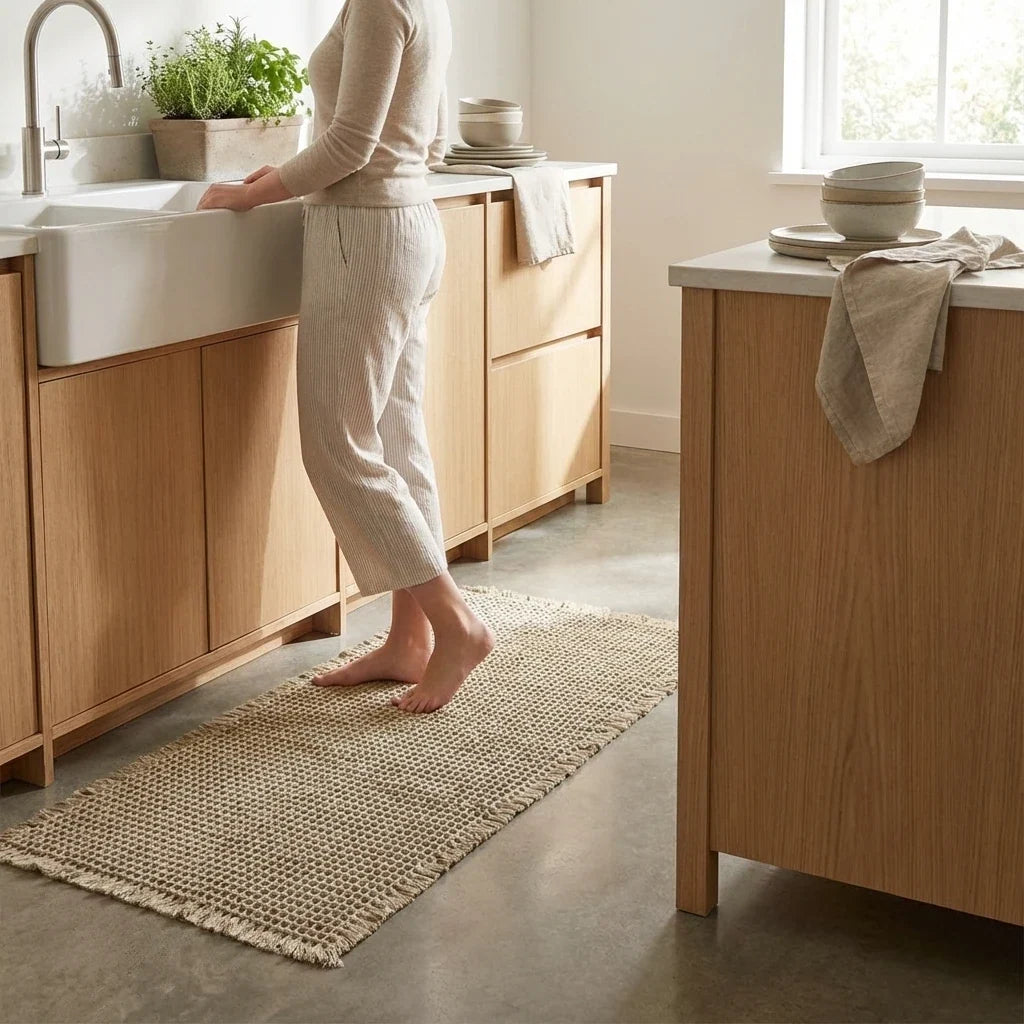 Non-Slip Bath Mat - Quick-Dry Waffle Weave