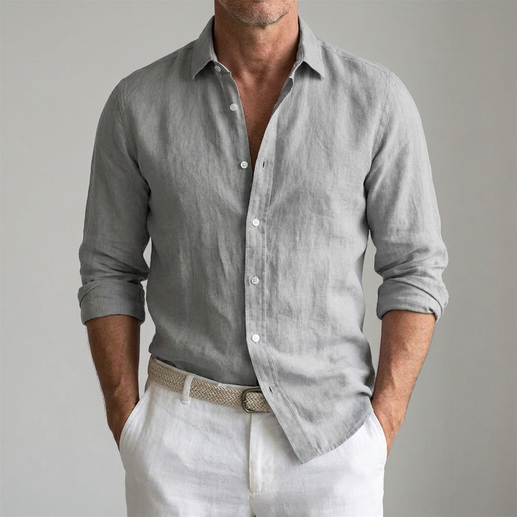 Men's Linen Shirt – Lightweight Summer Button-Up