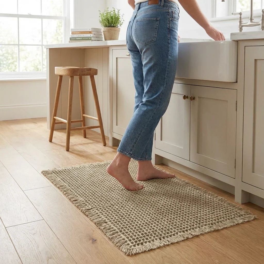 Non-Slip Bath Mat - Quick-Dry Waffle Weave