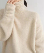 Women's Cashmere Turtleneck Jumper - Loose Fit Knit