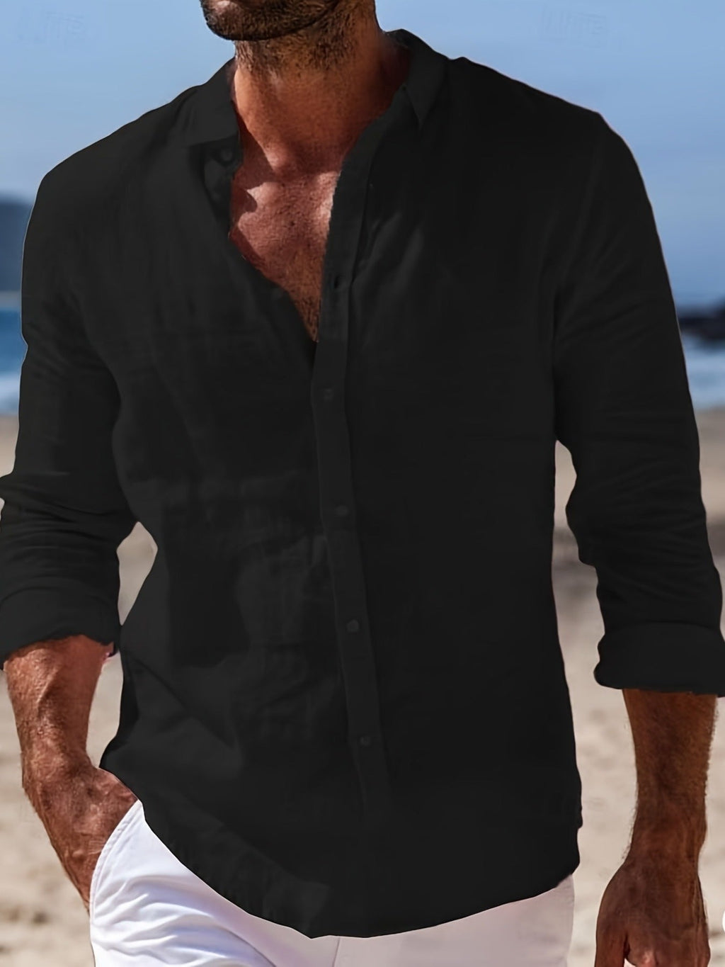 Men's Lightweight Casual Shirt – Relaxed Fit Long Sleeve