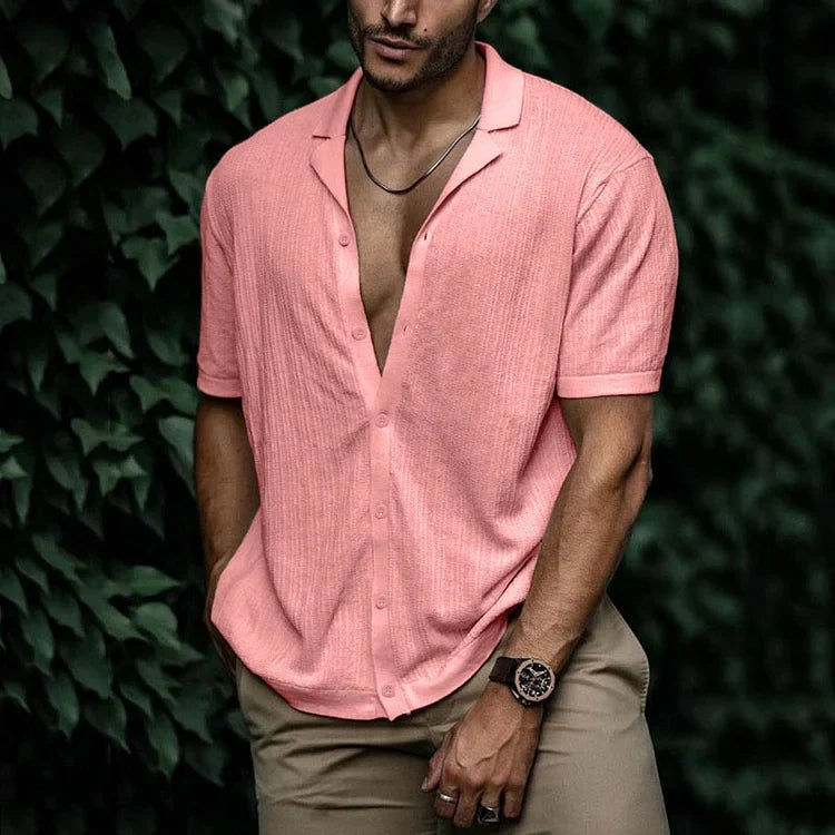 Men's Shirts Short Sleeve Button Up Casual Summer Shirt