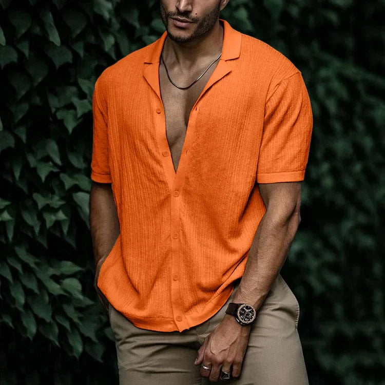 Men's Shirts Short Sleeve Button Up Casual Summer Shirt