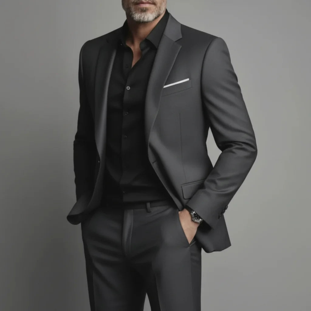 Men's Suits Slim Fit Two Piece Set - Tailored Jacket & Trousers