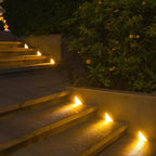 Solar Powered Outdoor Stair Lights with Dusk Sensor, Waterproof LED