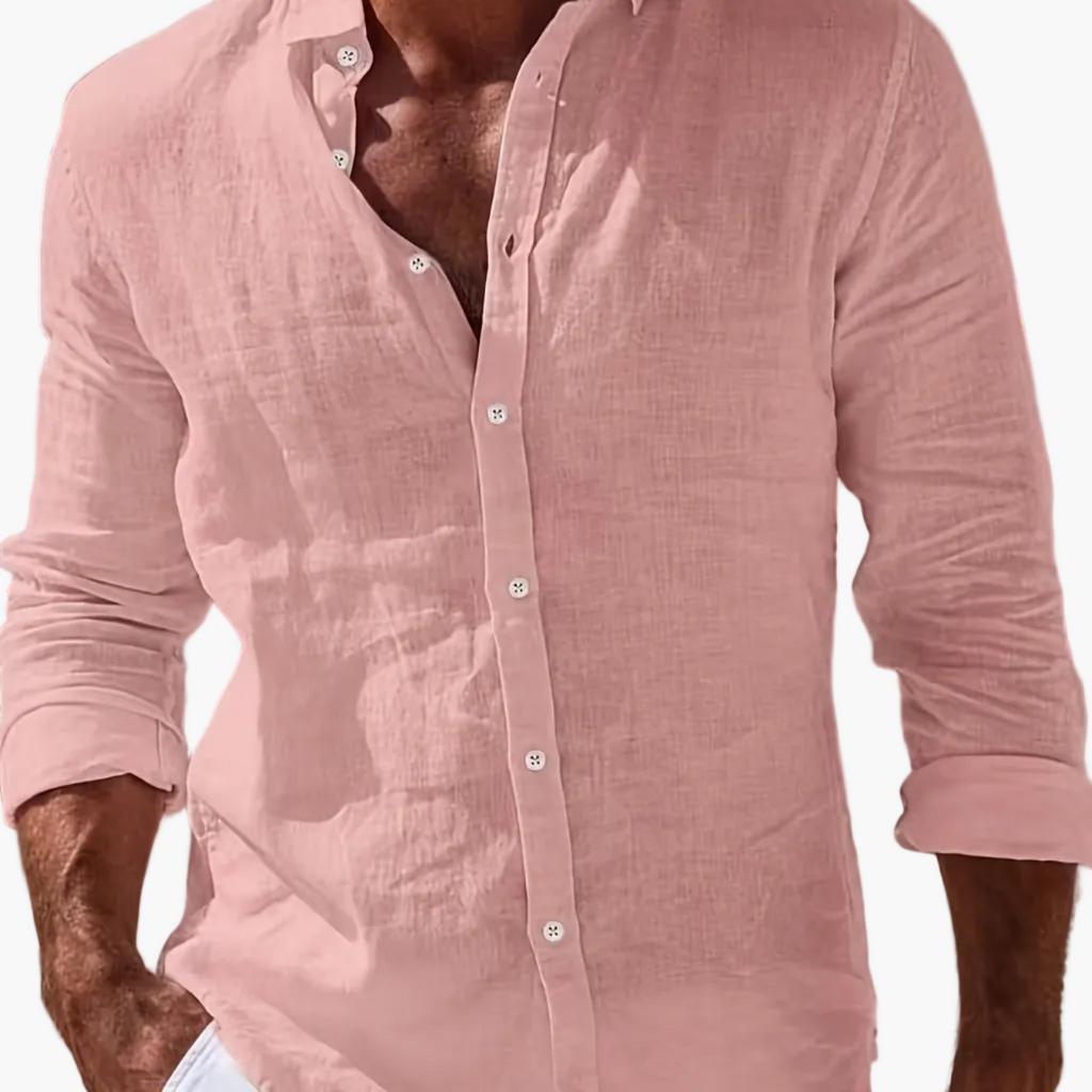 Men's Lightweight Casual Shirt – Relaxed Fit Long Sleeve
