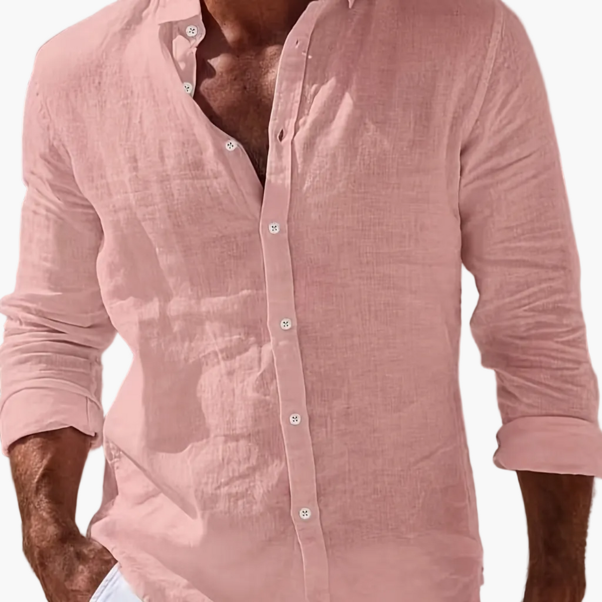 Men's Lightweight Casual Shirt – Relaxed Fit Long Sleeve