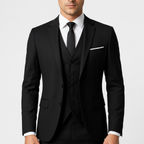 Men's 3-Piece Suit with Waistcoat - Blazer, Vest & Trousers