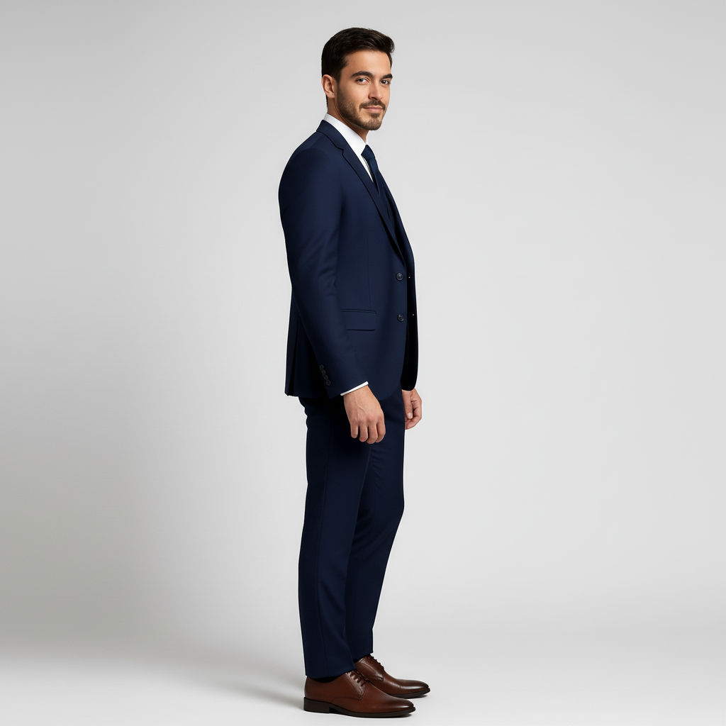 Men's 3-Piece Suit with Waistcoat - Blazer, Vest & Trousers