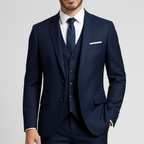 Men's 3-Piece Suit with Waistcoat - Blazer, Vest & Trousers