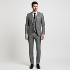 Men's 3-Piece Suit with Waistcoat - Blazer, Vest & Trousers