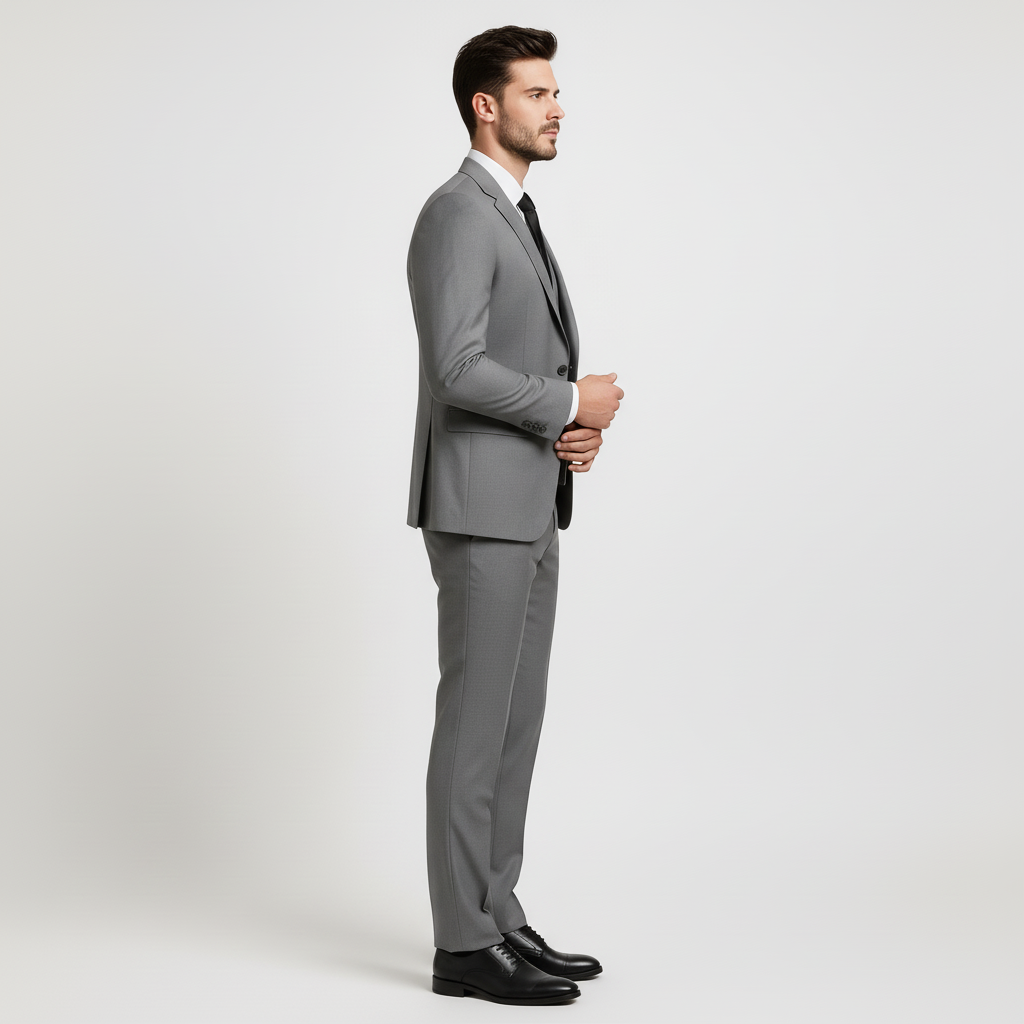 Men's 3-Piece Suit with Waistcoat - Blazer, Vest & Trousers
