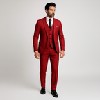 Men's 3-Piece Suit with Waistcoat - Blazer, Vest & Trousers