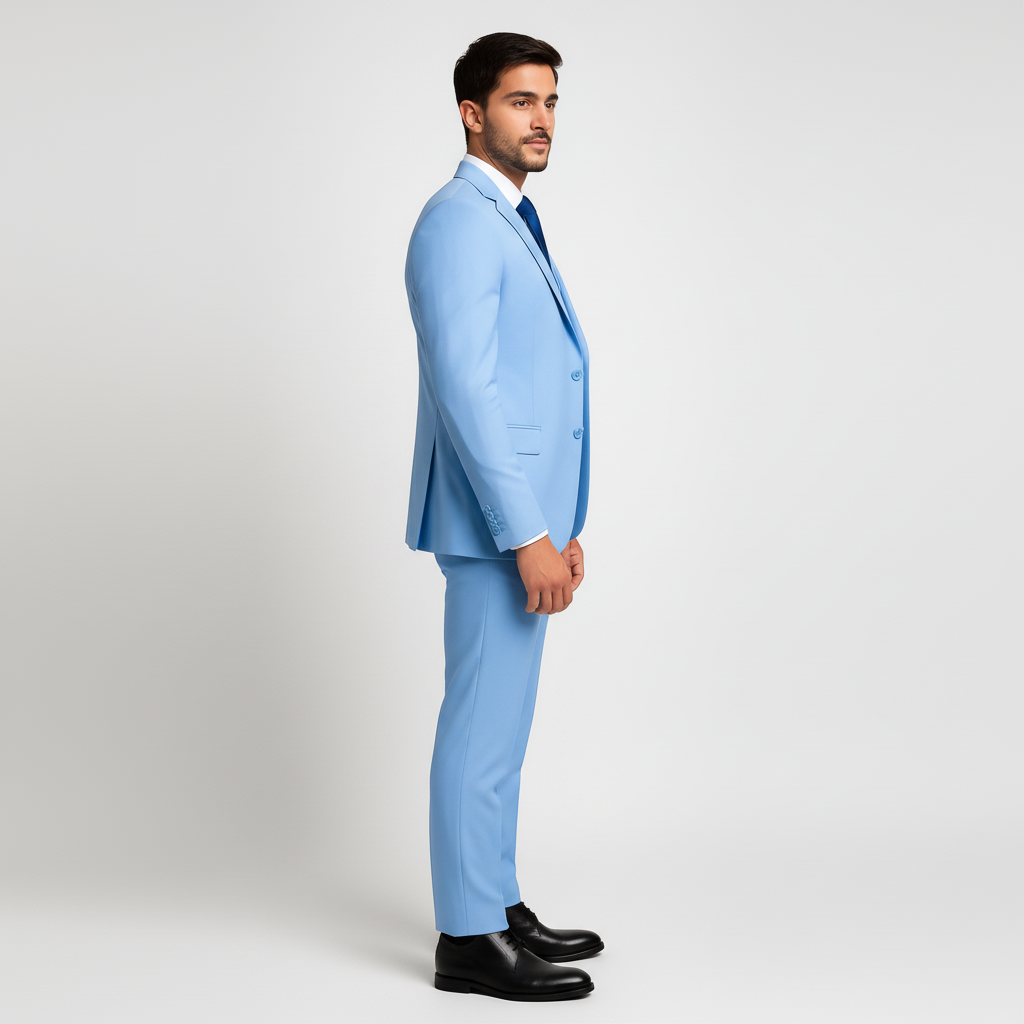 Men's 3-Piece Suit with Waistcoat - Blazer, Vest & Trousers
