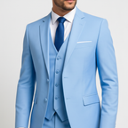 Men's 3-Piece Suit with Waistcoat - Blazer, Vest & Trousers