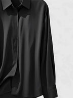 Women's Blouse with Hidden Button Placket for the Office
