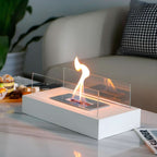 FLAMEGLOW – Portable Bioethanol Tabletop Fireplace for a Stylish Flame Ambience