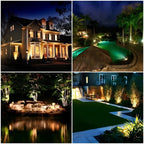 Solar Garden Spotlights with Dusk Sensor, Waterproof Outdoor Lights