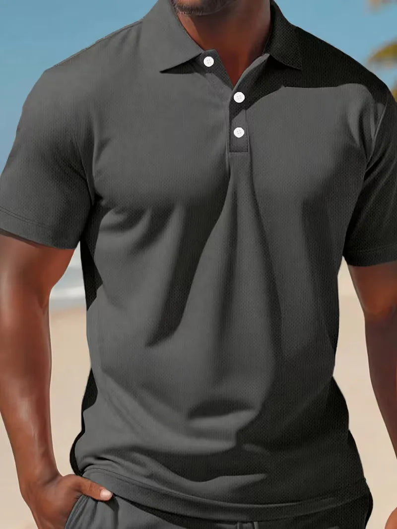 Men's Summer Polo Shirt and Shorts Set – Lightweight Two-Piece