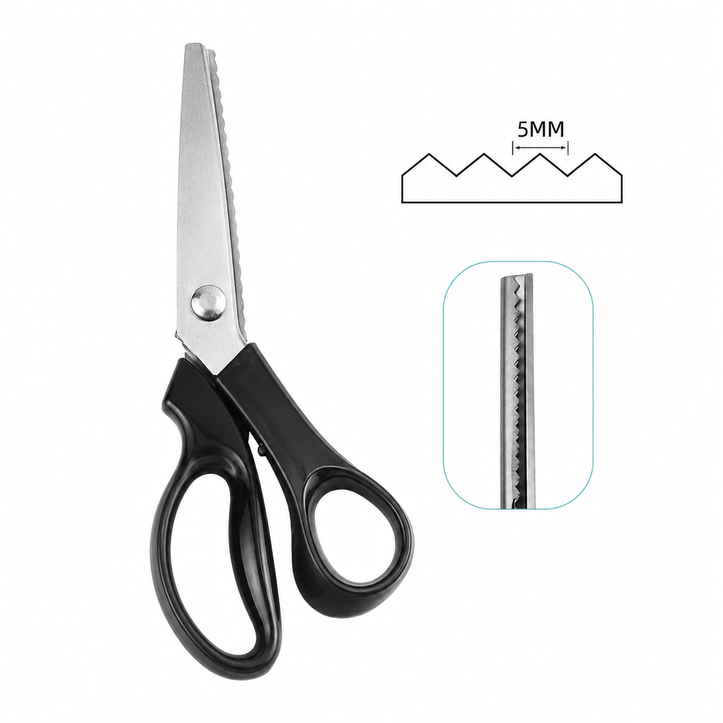 Spring-Assisted Zigzag Pinking Shears – Fabric Edge Scissors