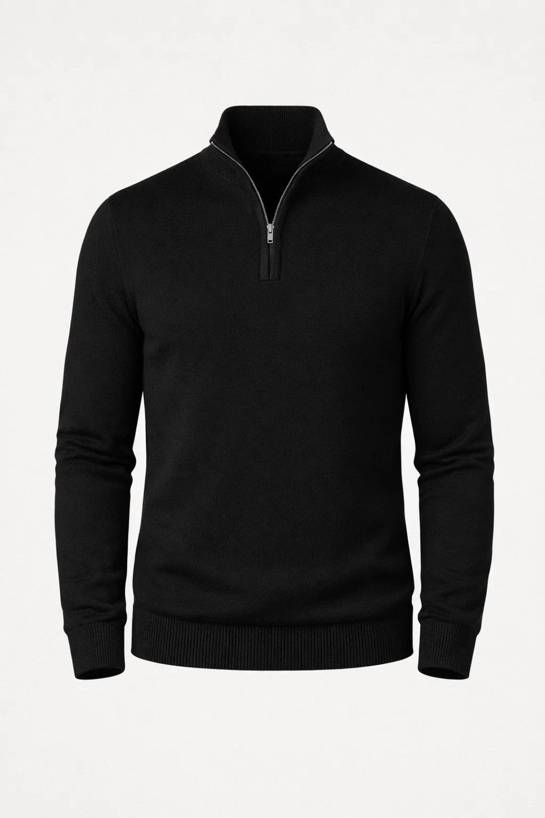 Men's 1/4 Zip Jumper Slim Fit Long Sleeve Pullover