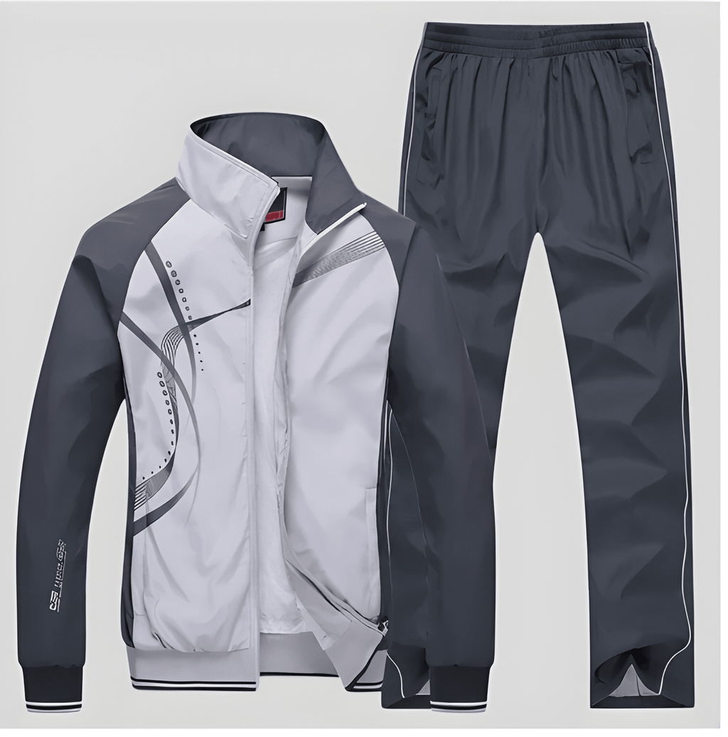 Men's Tracksuit Two-Piece Set – Zip Jacket & Jogger Pants