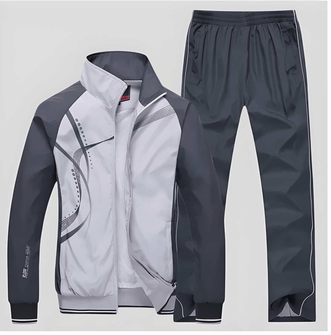 Men's Tracksuit Two-Piece Set – Zip Jacket & Jogger Pants