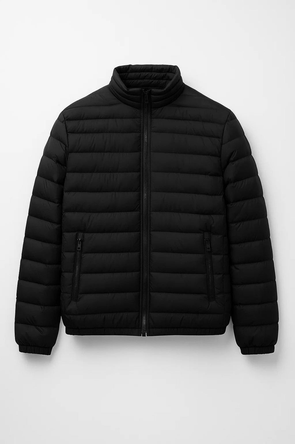 Men's Slim Fit Zip Jacket - Padded Casual Jacket