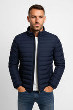 Men's Slim Fit Zip Jacket - Padded Casual Jacket