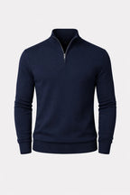 Men's 1/4 Zip Jumper Slim Fit Long Sleeve Pullover