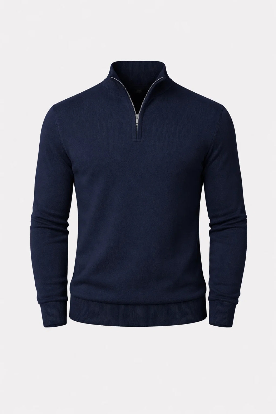 Men's 1/4 Zip Jumper Slim Fit Long Sleeve Pullover