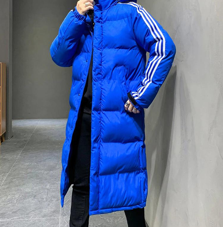 Men's Long Parka Jacket - Windproof Warm Winter Coat with Hood