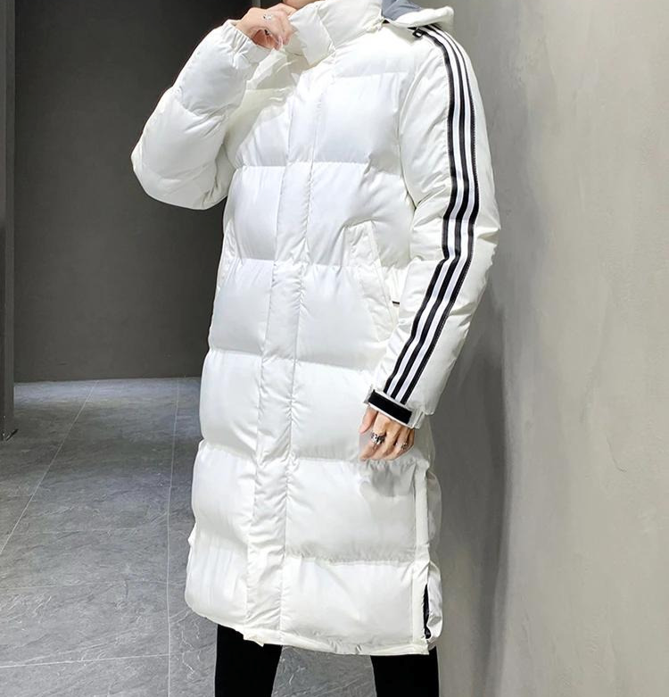 Men's Long Parka Jacket - Windproof Warm Winter Coat with Hood