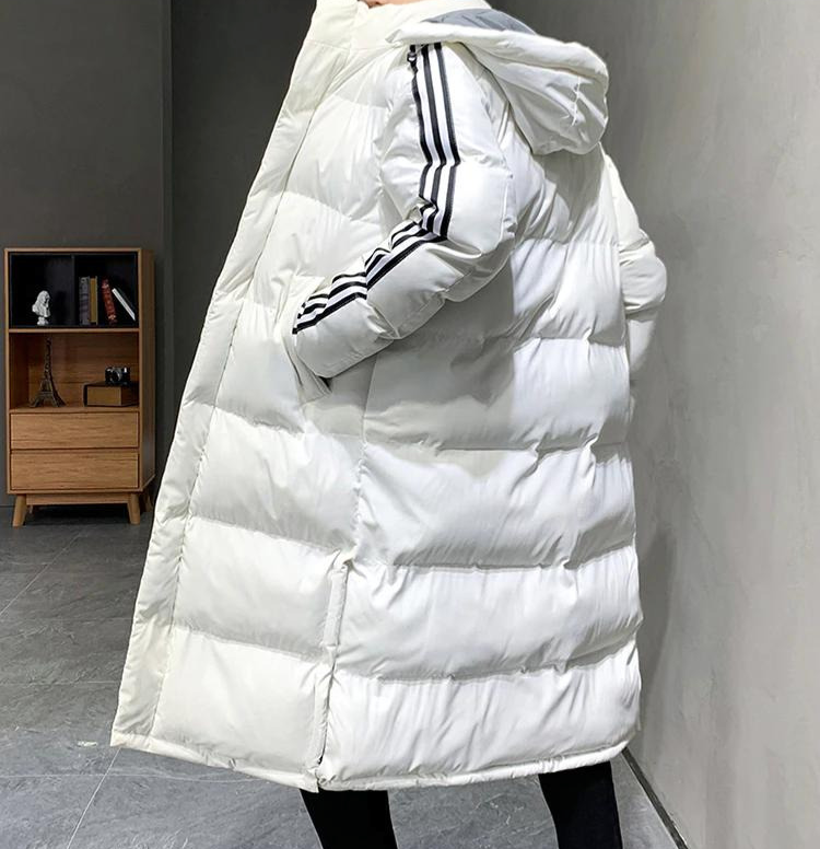 Men's Long Parka Jacket - Windproof Warm Winter Coat with Hood