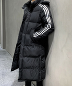 Men's Long Parka Jacket - Windproof Warm Winter Coat with Hood