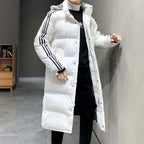 Men's Long Parka Jacket - Windproof Warm Winter Coat with Hood
