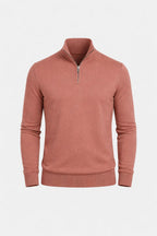 Men's 1/4 Zip Jumper Slim Fit Long Sleeve Pullover