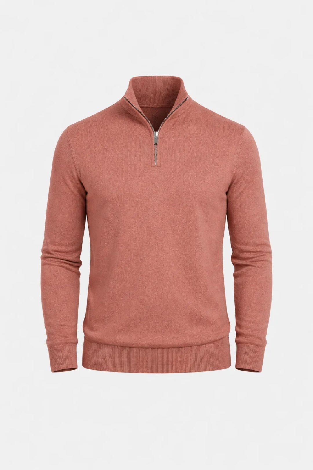 Men's 1/4 Zip Jumper Slim Fit Long Sleeve Pullover