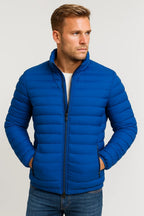 Men's Slim Fit Zip Jacket - Padded Casual Jacket
