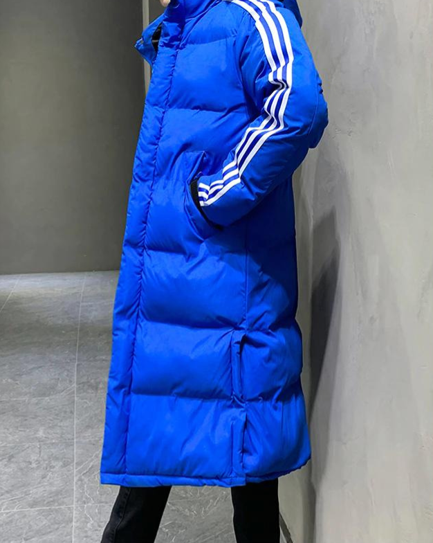 Men's Long Parka Jacket - Windproof Warm Winter Coat with Hood